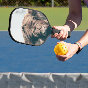 Highland cow portrait pickleball paddle