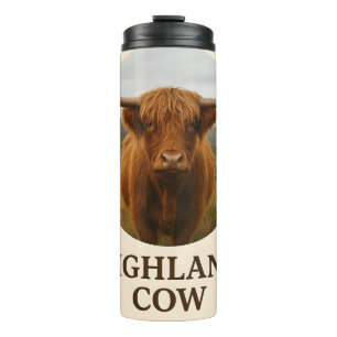 Highland Cow Portrait Poster with "Highland Cow" Thermal Tumbler