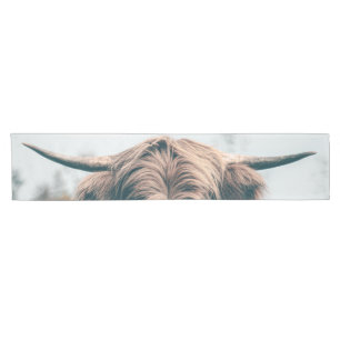 Highland cow portrait short table runner