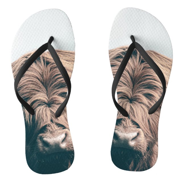 Highland cow portrait thongs (Footbed)