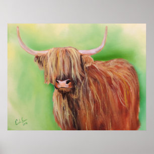 Highland cow poster
