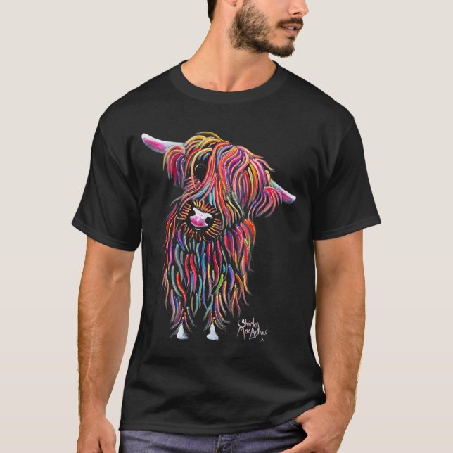 HiGHLaND CoW PRiNT ANiMaL PRiNT ' BoLLY ' T-Shirt (Front)