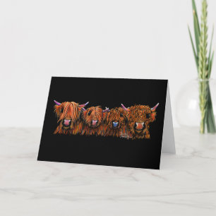 HiGHLaND CoW PRiNT SCoTTiSH ' THe GiNGeR NuTS ' Card