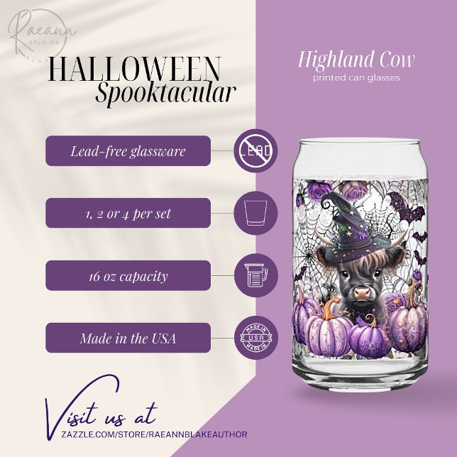 Highland Cow Printed Can Glasses (Creator Uploaded)