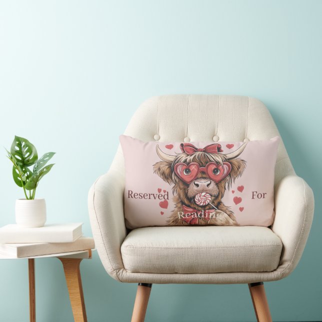 Highland Cow Reserved for Reading Pillow (Chair)