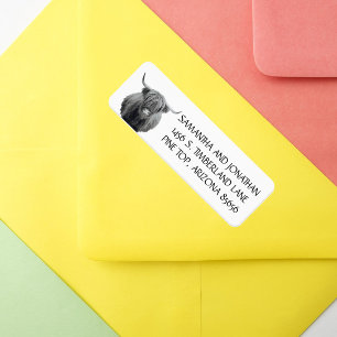 Highland Cow Return address  Label