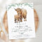 Highland Cow Sage Boho Greenery Baby Shower