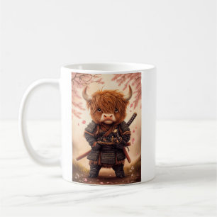 Highland Cow Samurai Coffee Mug