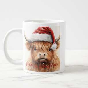 Highland Cow Santa 20 oz Jumbo Coffee Mug