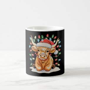 Highland Cow Santa Christmas Xmas Holiday Coffee Mug