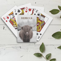 Highland Cow Scotland Rustic Farm Monogram
