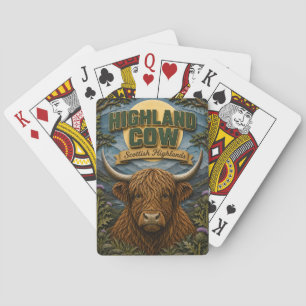 Highland Cow Scottish Highlands POPCUT Playing Cards