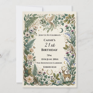 Highland Cow Scottish Milestone Birthday Invitation
