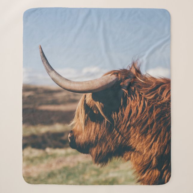 HIGHLAND COW SHERPA BLANKET (Front)