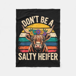 Highland Cow Shirt Funny Men Women Fleece Blanket