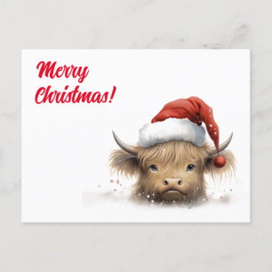 Highland Cow Snow Christmas Personalised Holiday P