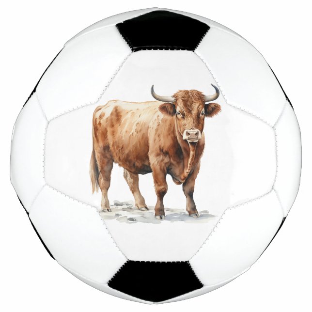 Highland Cow Soccer Ball (Front)