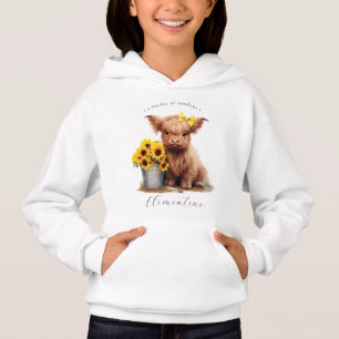 Highland Cow Sunflower Bucket Girl's 