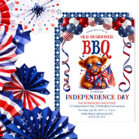 Highland Cow Sunglasses Independence Day BBQ Party