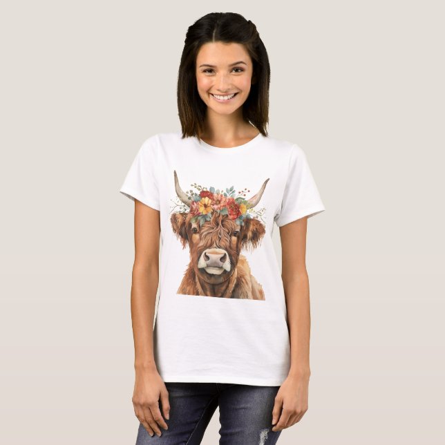 Highland Cow. T-Shirt (Front Full)
