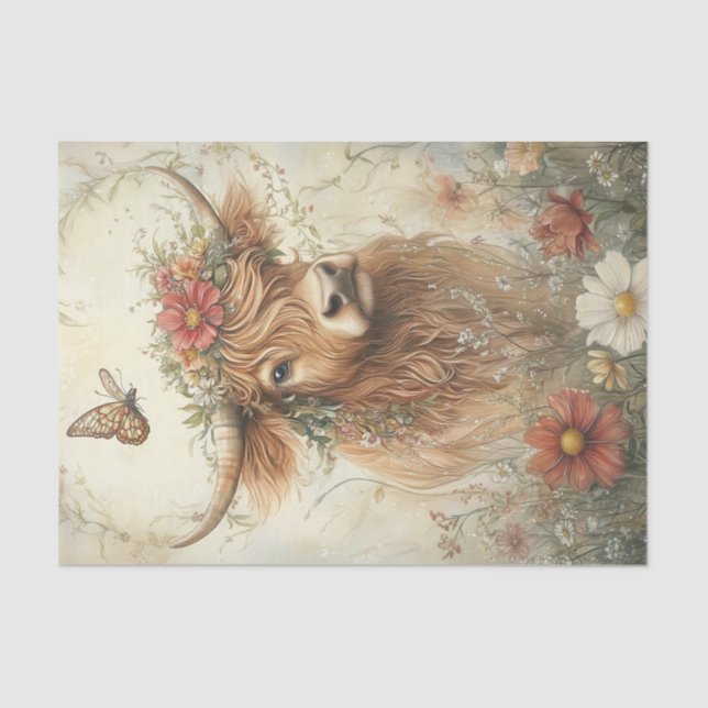 Highland Cow Tissue Paper (Front)