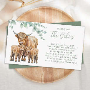 Highland Cow Twins Farm Animals Books For Baby Enclosure Card