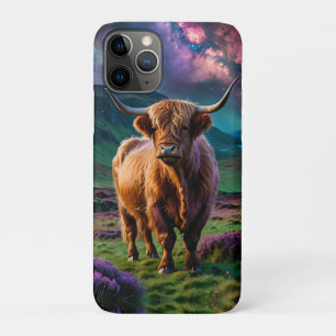 Highland Cow Under The stars iPhone 11 Pro Case