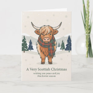 Highland Cow Very Scottish Christmas Card