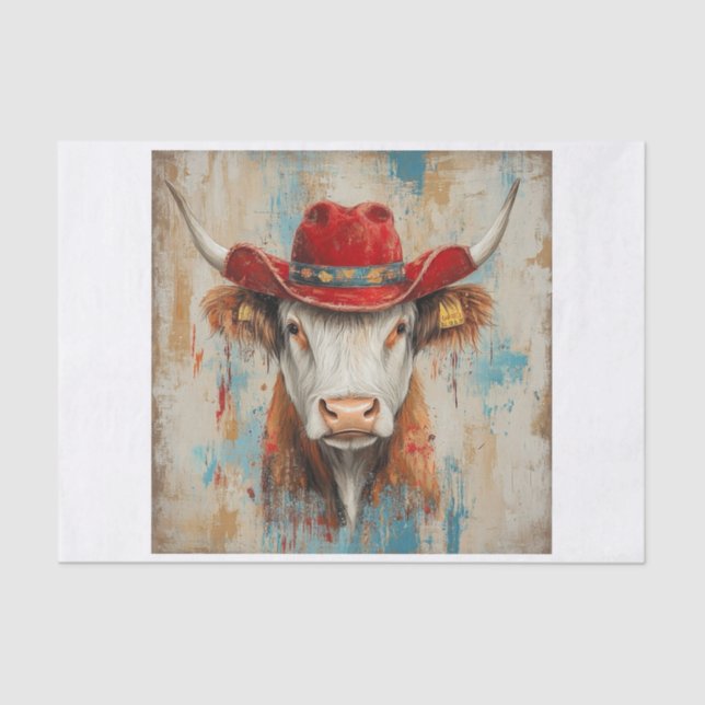 Highland Cow Vibes5 Tissue Paper (Front)