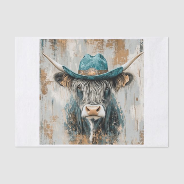 Highland Cow Vibes8 Tissue Paper (Front)