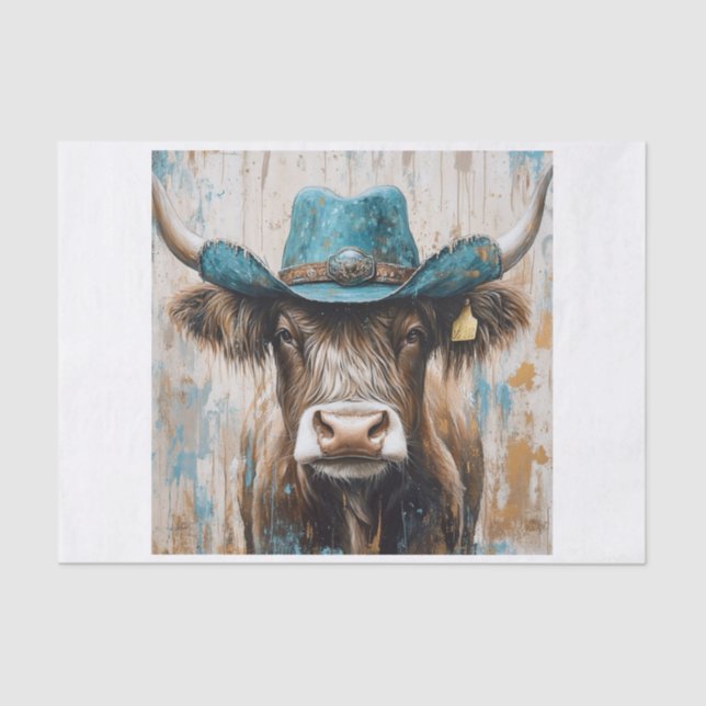Highland Cow Vibes9 Tissue Paper (Front)
