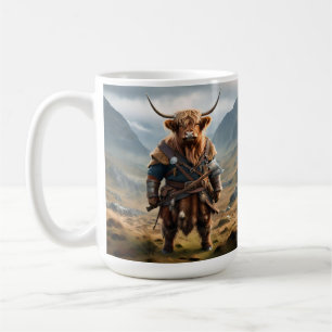 Highland Cow Viking, Coffee Mug