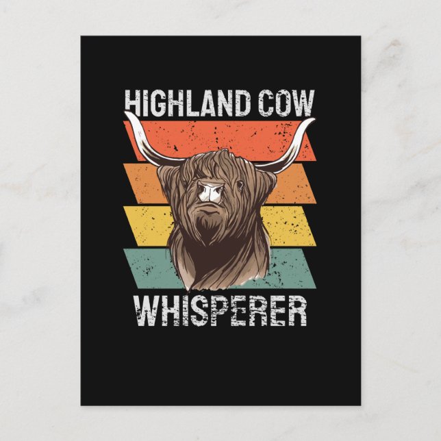 Highland Cow Whisperer Postcard (Front)