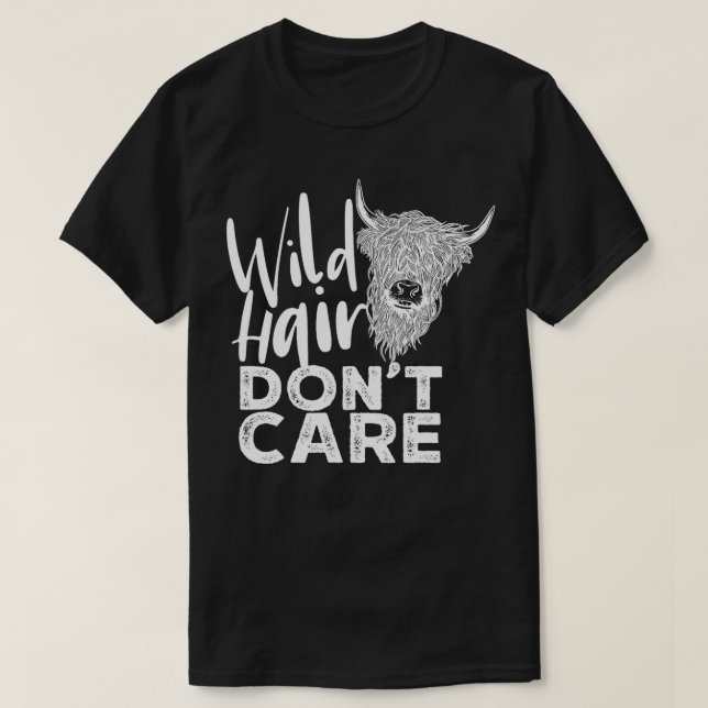 Highland Cow Wild Hair Bull Scottish Highland Catt T-Shirt (Design Front)