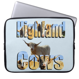Highland Cow With Highland Cows Picture Logo, Laptop Sleeve