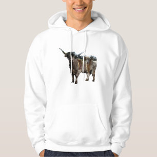 Highland Cow With Inverted Highland Cows, Hoodie