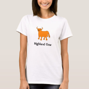 Highland Cow womens t shirt design