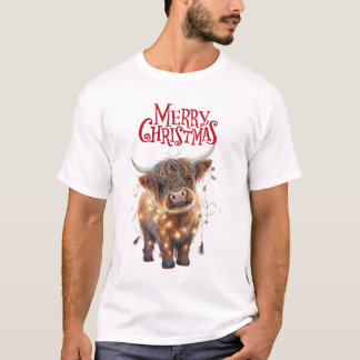 Highland cow xmas T-Shirt