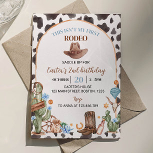 Highland Cowboy 2nd Birthday Party Invitation
