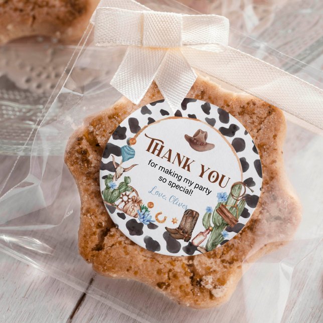 Highland Cowboy Labels Birthday Stickers (Creator Uploaded)