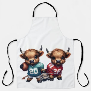 Highland Cows and Football Apron