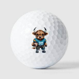 Highland Cows and Football Golf Balls