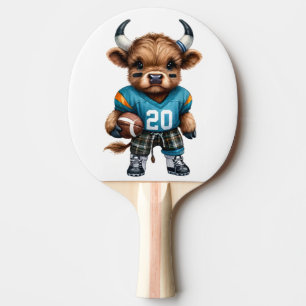 Highland Cows and Football Ping Pong Paddle