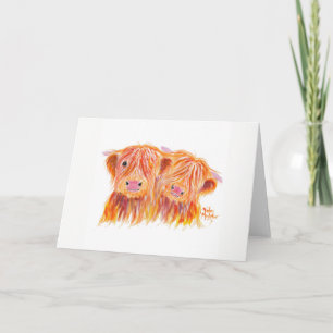 Highland Cows 'Buddies' by Shirley MacArthur Card