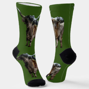 Highland Cows Design, Customisable Crew Socks