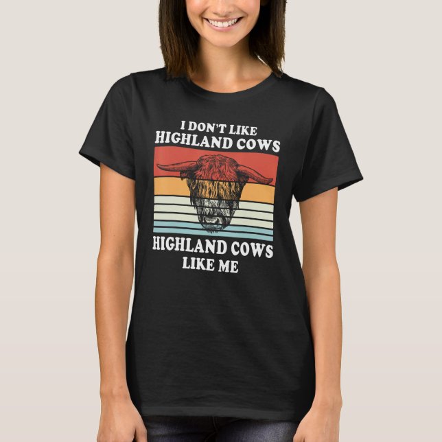 Highland Cows Farmer Animal Cattle Cow T-Shirt (Front)