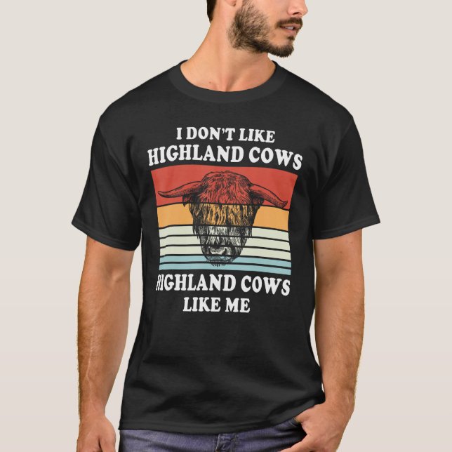 Highland Cows Farmer Animal Cattle Cow T-Shirt (Front)