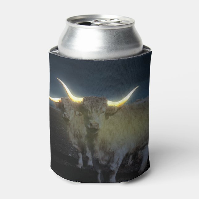 Highland Cows Glowing In The Dark, Can Cooler (Can Front)