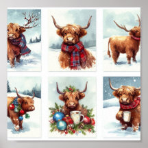 Highland Cows on Christmas