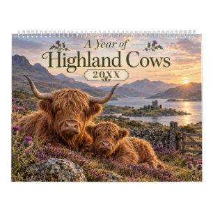 Highland Cows Through the Seasons Calendar